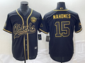 Men's Kansas City Chiefs Patrick Mahomes #15 Black Alternate Game Jerseys Joint Edition