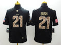Men's Detroit Lions Reggie Bush #21 Black Game Jerseys