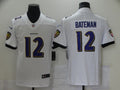 Men's Baltimore Ravens Rashod Bateman #12 White Game Jerseys