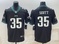 Men's Philadelphia Eagles Boston Scott #35 Black Game Jerseys