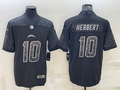 Men's Los Angeles Chargers Justin Herbert #10 Black RFLCTV Limited Jerseys