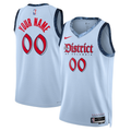 Men's Washington Wizards Powder Blue 2024/25 Custom Swingman Jerseys - City Edition