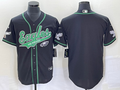 Men's Philadelphia Eagles Black Blank Jerseys