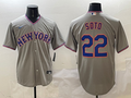 Men's New York Mets Juan Soto #22 Gray Replica Player Jerseys