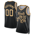 Men's Toronto Raptors Black Swingman Custom Jerseys - City Edition