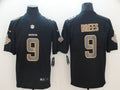 Men's New Orleans Saints #9 Drew Brees Black Authentic Game Jerseys