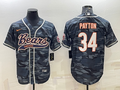 Men's Chicago Bears Walter Payton #34 Grey Camouflage Player Jerseys Joint Edition
