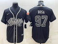 Men's San Francisco 49ers Nick Bosa #97 Black Retired Player RFLCTV Limited Jerseys Joint Edition