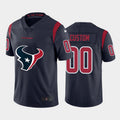 Custom1 Houston Texans Navy Team Big Logo Color Rush Limited Jerseys Stitched American Football Jerseys