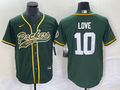 Men's Green Bay Packers Jordan Love #10 Green Game Jerseys Joint Edition