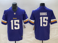 Men's Minnesota Vikings Joshua Dobbs #15 Purple Game Jerseys