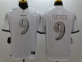 Men's Baltimore Ravens Justin Tucker #9 White Game Jerseys