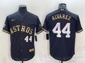 Men's Houston Astros Yordan Alvarez #44 Black Replica Team Jerseys