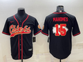 Men's Kansas City Chiefs Patrick Mahomes #15 Black Player Game Jerseys Joint Edition