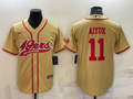 Men's San Francisco 49ers Brandon Aiyuk #11 Gold Game Jerseys Joint Edition