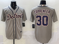 Men's Detroit Tigers Kerry Carpenter #30 Gray Replica Player Jerseys