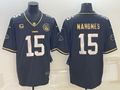 Men's Kansas City Chiefs Patrick Mahomes #15 Black Team Game Jerseys