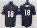 Men's Baltimore Ravens Roquan Smith #18 Black Game Jerseys