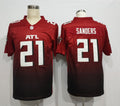 Men's Atlanta Falcons Deion Sanders #21 Red 2nd Alternate Game Jerseys