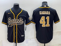 Men's New Orleans Saints Alvin Kamara #41 Black Game Jerseys Joint Edition