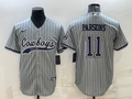 Men's Dallas Cowboys Micah Parsons #11 Gray Game Player Jerseys Joint Edition