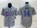 Men's Buffalo Bills Stefon Diggs #14 Gray Game Jerseys Joint Edition