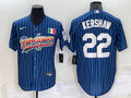Men's Los Angeles Dodgers Clayton Kershaw #22 Blue Authentic Game Jerseys
