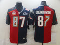 Men's New England Patriots Rob Gronkowski #87 Red/Navy Game Jerseys