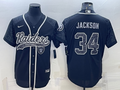 Men's Las Vegas Raiders Bo Jackson #34 Black RFLCTV Limited Jerseys Joint Edition