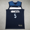 Men's Minnesota Timberwolves Anthony Edwards #5 Navy Swingman Jerseys - Icon Edition