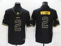 Men's New Orleans Saints Jameis Winston #2 Black Game Player Jerseys