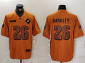Men's Philadelphia Eagles Saquon Barkley #26 Brown 2023 Salute To Service Limited Jerseys