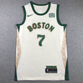 Men's Boston Celtics Jaylen Brown #7 White 2023/24 Swingman Jerseys - City Edition