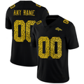 Custom1 Denver Broncos Leopard Print Fashion Vapor Limited Jerseys Black Stitched Jerseys  American Football Jerseys