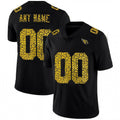 Custom1 Arizona Cardinals Jerseys Black Limited Fashion Vapor Black Leopard Print