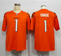 Men's Cincinnati Bengals Ja'Marr Chase #1 Orange Alternate Game Jerseys