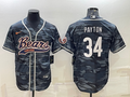 Men's Chicago Bears Walter Payton #34 Grey Camouflage Game Jerseys Joint Edition