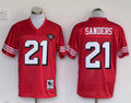 Men's San Francisco 49ers Deion Sanders Mitchell & Ness Scarlet Legacy Replica Jerseys