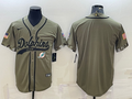 Men's Miami Dolphins Olive 2022 Salute To Service Limited Blank Jerseys