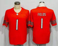 Men's Chicago Bears Justin Fields #1 Orange Player Game Jerseys