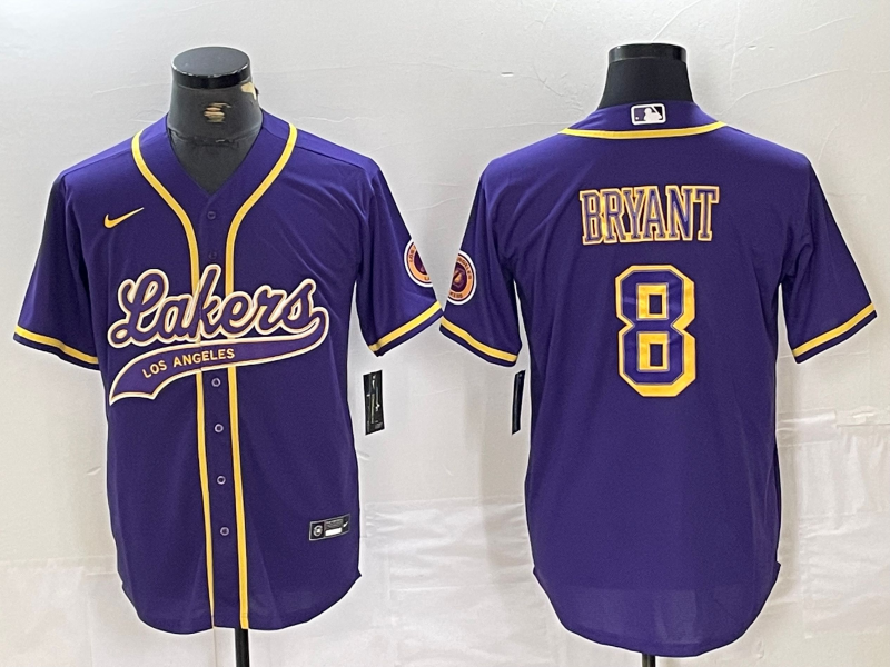 Men's Los Angeles Lakers Kobe Bryant #8 Purple Limited Player Jersey