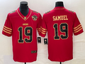 Men's San Francisco 49ers Deebo Samuel #19 Red 75th Anniversary Player Jerseys