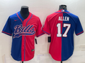 Men's Buffalo Bills Josh Allen #17 Royal/Red Game Jerseys Joint Edition