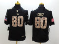 Men's New York Giants Victor Cruz #80 Black Game Player Jerseys