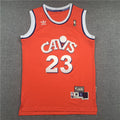 Men's Cleveland Cavaliers LeBron James Orange Hardwood Classics Swingman Jerseys