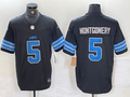 Men's Detroit Lions David Montgomery #5 Black 2nd Alternate Game Jerseys