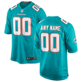Custom Miami Dolphins Aqua Game Jerseys