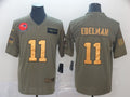Men's New England Patriots Julian Edelman #11 Brown Game Player Jerseys