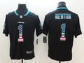 Men's Carolina Panthers Cam Newton #1 Black Authentic Game Jerseys