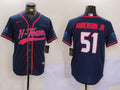Men's Houston Texans Will Anderson Jr. #51 Navy Game Player Jerseys